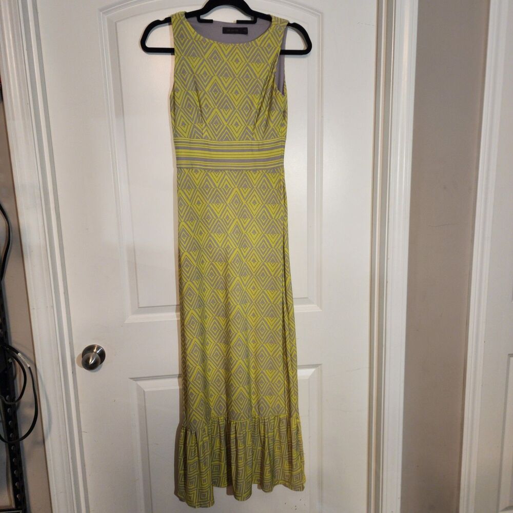 The Limited women’s lime green and gray long sleeveless maxi dress size XS